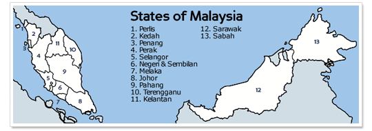 malaysia States Map